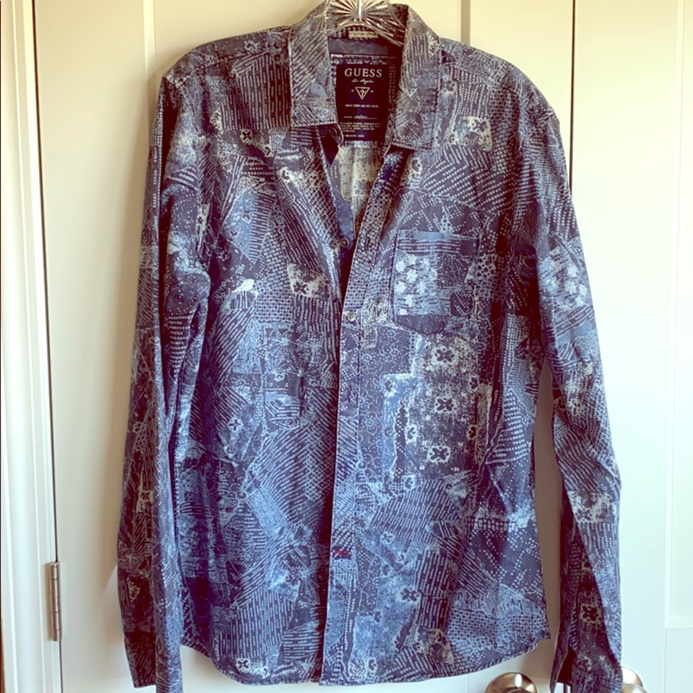Guess button down